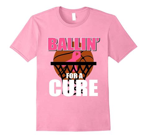 Ballin For A Cure Basketball Breast Cancer Awareness T Shirt Rose