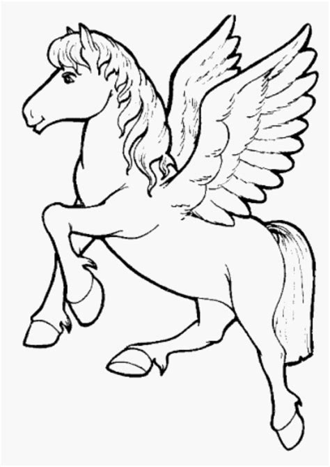 winged unicorn coloring pages clipart