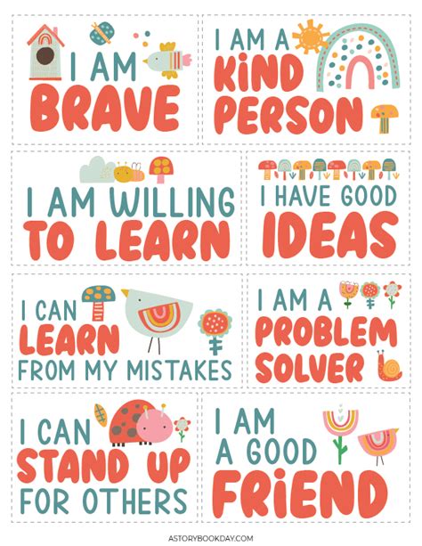 positive affirmation cards  kids  build   esteem