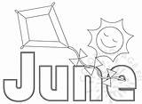 Coloring Months Month June Pages Sheet Summer Year Getdrawings sketch template