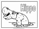 Coloring Pages Animal Hippo Horse sketch template
