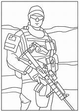 Coloring Pages Book Heavily Ops Army Soldier Amazon Drawing Military Special sketch template