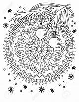 Mandala Christmas Coloring Pages Colouring Sheets sketch template