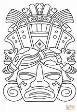 Mayan Mayas Aztec Mascaras Dibujo Coloriage Supercoloring Masque Inca Aztecs Mascara Azteca Ausmalbilder Mayn Plague Aztecas Máscara Totem Maske Egipcio sketch template
