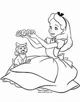 Alice Coloring Wonderland Pages Dinah Disneyclips Crowning Funstuff sketch template