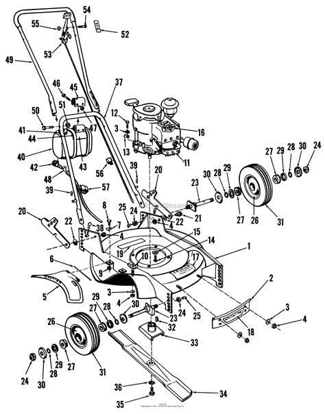lawnmower parts diagram heat exchanger spare parts