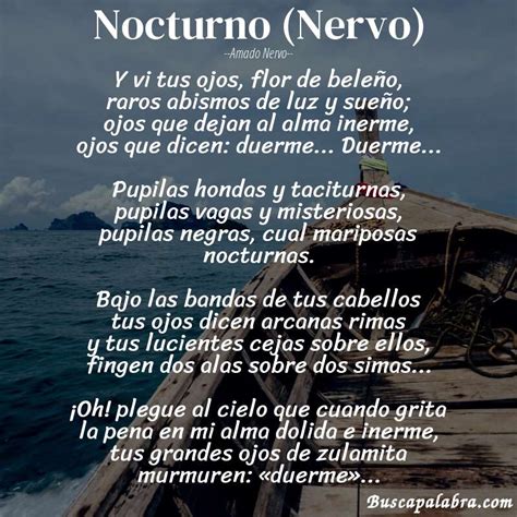 Poema Nocturno Nervo De Amado Nervo Análisis Del Poema