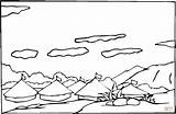 Coloring Pages Nomads Village Story Scene House Print Choose Board Tents sketch template