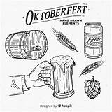 Oktoberfest Drawing Drawn Hand Classic Collection Element Vector Drawings Paintingvalley sketch template
