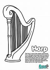 Harp Instruments String Harpsichord Educational Stringed sketch template