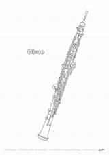Instrumente Oboe Ausmalen Musikinstrumente Fach Unterrichtsmaterial Musikinstrument sketch template