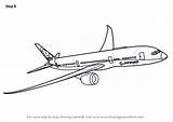 787 Boeing Dreamliner Airplane Drawingtutorials101 Airplanes 777 Recording Radar Giant sketch template