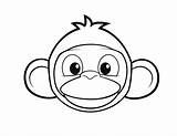 Face Monkey Coloring Pages Drawing Printable Faces Gorilla Apes Head Animal Animals Color Colouring Monkeys Baby Zoo Cheetah Kids Getdrawings sketch template