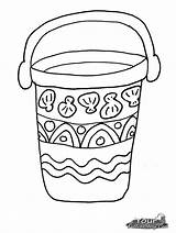 Bucket Pail Coloringhome sketch template