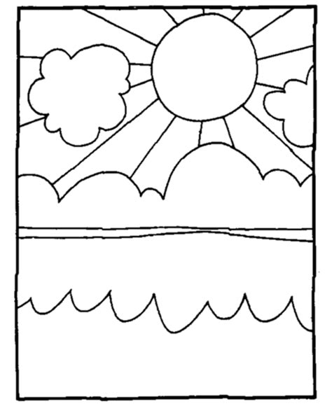 print  amazing coloring page sun  clouds coloring