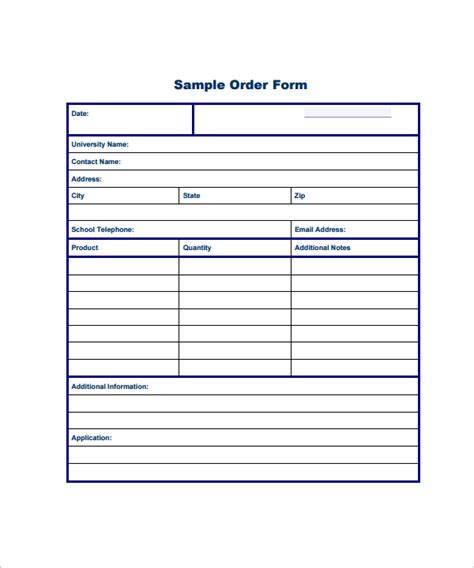 order form templates   ms word excel