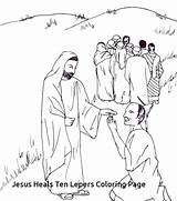 Coloring Pages Jesus Heals Healing Miracles Sick Getcolorings Lepers sketch template