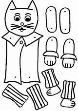 Gatto Giochi Disegno Fermacampioni Lavoretti Burattini Ritagliare Costruire Pinocchio Animali Pagina Marionette Coniglio Bambole Salvato Fiaba Infanzia Artigianato Gato Jumping sketch template