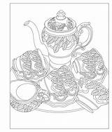 Coloring Tea Pages Party Elegant Book Adult Colouring Coffee Adults Issuu Artikkeli Choose Board sketch template