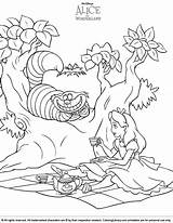Coloring Alice Wonderland Sheets Kids Library sketch template