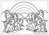 Ponies sketch template
