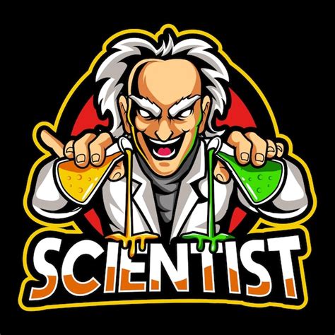 premium vector scientist mascot logo design isolated