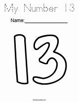 Number Coloring 13 Pages Numbers Color Worksheets Preschool Kids Twistynoodle Template Print Activities Thirteen Fifteen Many Word Noodle Tracing Bugs sketch template