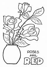 Coloring Rose Pages Roses Red Flower Worksheets Printable Flowers Kids Getdrawings Drawing Parentune sketch template