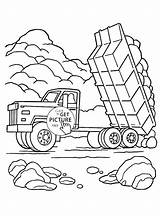 Coloring Pages Truck Transportation Semi Tow Mining Printable Construction Drawing Water Color Land Print Peterbilt Dump Colouring Landfill Vehicles Getcolorings sketch template