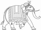 Inde Elefante Elefantes Elefant Indischer Indio Madhubani Decorados Decorado Verzierter Kalamkari Pichwai éléphant Descripcion Cupula Sean Master sketch template