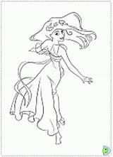 Coloring Pages Enchanted Printable Dinokids Giselle Princess Print Coloringdisney Color sketch template