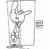 Elevator Coloring Template Pages Cartoon sketch template