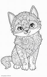 Coloring Animal Pages Adults Animals Adult Printable Cute Print Colouring Sheets Cat Kids Books Mandala Zoo Cool Info Kawaii Puppy sketch template