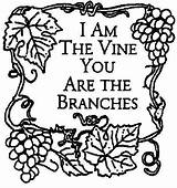 Vine Branches Clipart Coloring Pages Bible Vines True Grape Sheets Object Lessons God Clip Color Printable Kids Activity Church Colouring sketch template