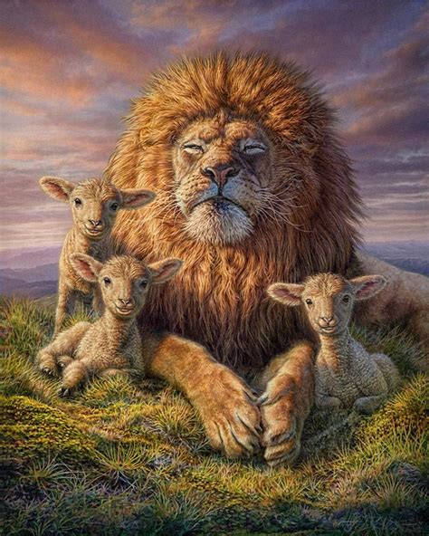 Lion And Lambs By Phil Jaeger Nature 2d Cgsociety Lion And Lamb