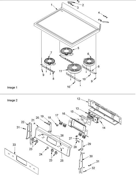 amana stove parts diagram