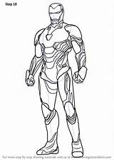 Iron Man Infinity War Avengers Draw Drawing Step Ironman Para Colorear Dibujo Tutorials Drawingtutorials101 Spiderman Learn Dibujar sketch template