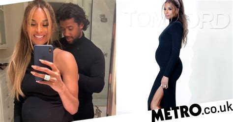 Pregnant Ciara Has To Be Cut Out Of Her Dress By Russell Wilson Metro