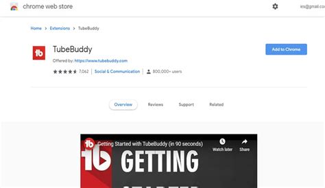 tubebuddy  youtube  vloggers   google chrome extension