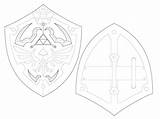 Shield Drawing Hylian Coloring Template sketch template