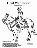 War Civil Horse Coloring Pages Riding Kids Colouring Drawing Soldier Rider Confederate General Lee Print King Horseback Camp Book Drawings sketch template