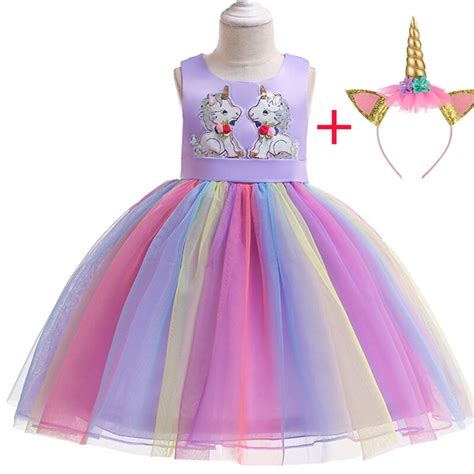 buy girls dress unicorn party girls dress pcs kids