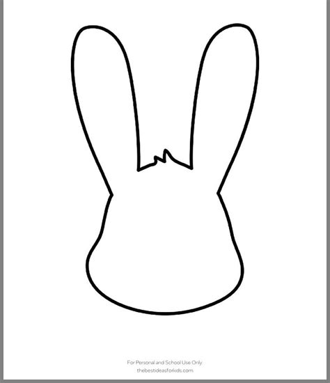 pin   niv bunny head rabbit head outline drawings