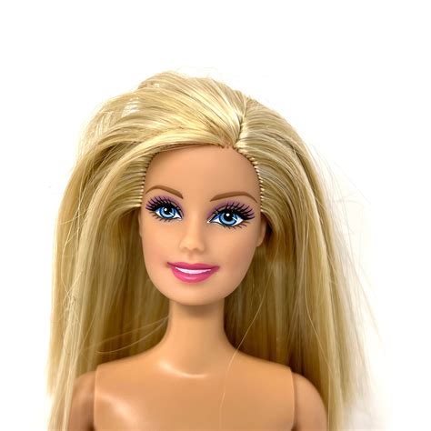 Nude Barbie Doll Blue Eyes Pink Lips Straight Blond Hair 221