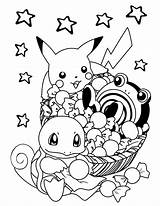 Pokemon Coloring Pages Pikachu Ausmalbild Und Schiggy Halloween Printable Choose Board Kids Book sketch template