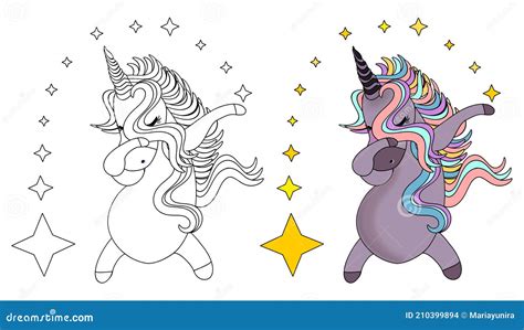 dabbing unicorn stock illustration illustration  unicorn