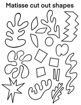 henri matisse cut  shapes  spanish  art creative resources