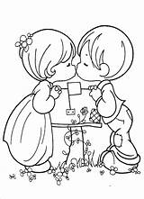 Precious Moments Coloring Pages Kids Printable Valentine Print Friends Cartoons Couple Christmas Baby Nativity Adult Cute Drawing Books Color Angel sketch template