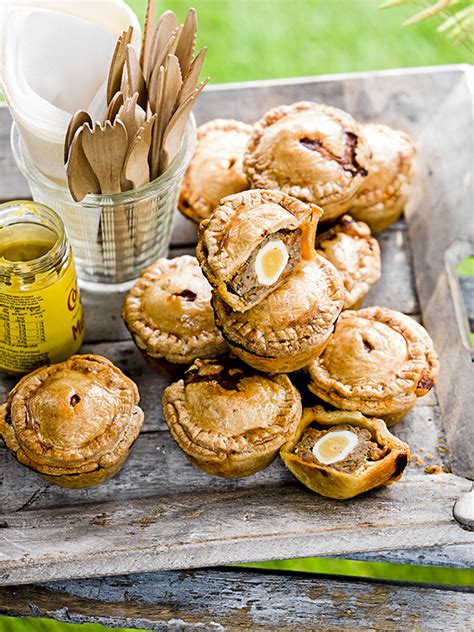 mini pork and chorizo picnic pies recipe olive magazine