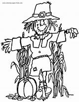 Scarecrow Coloring Pages Thanksgiving Face Pumpkin Printables sketch template